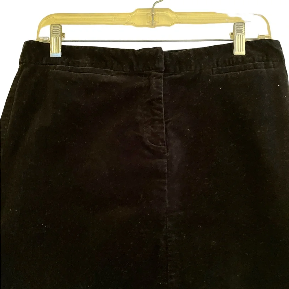 J. Jill Black Stretch Cotton Velvet Mini Skirt 6